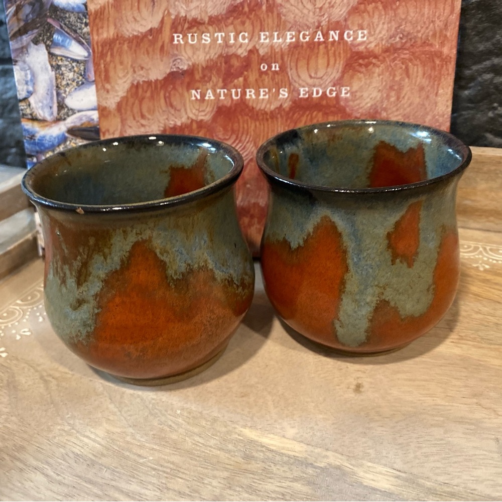 Beautiful Pottery wine goblets - Picture 1 of 6